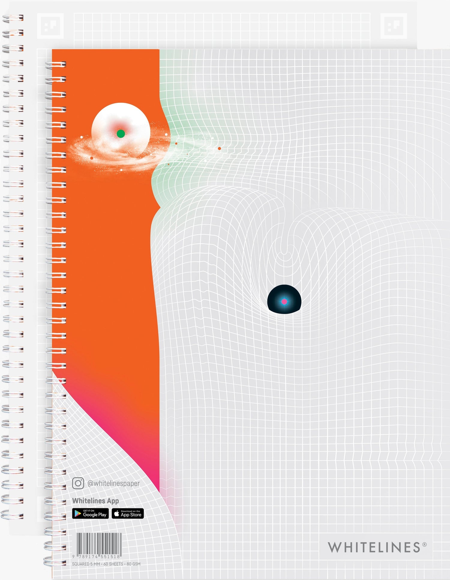 Whitelines Revelations notebook with light cover.