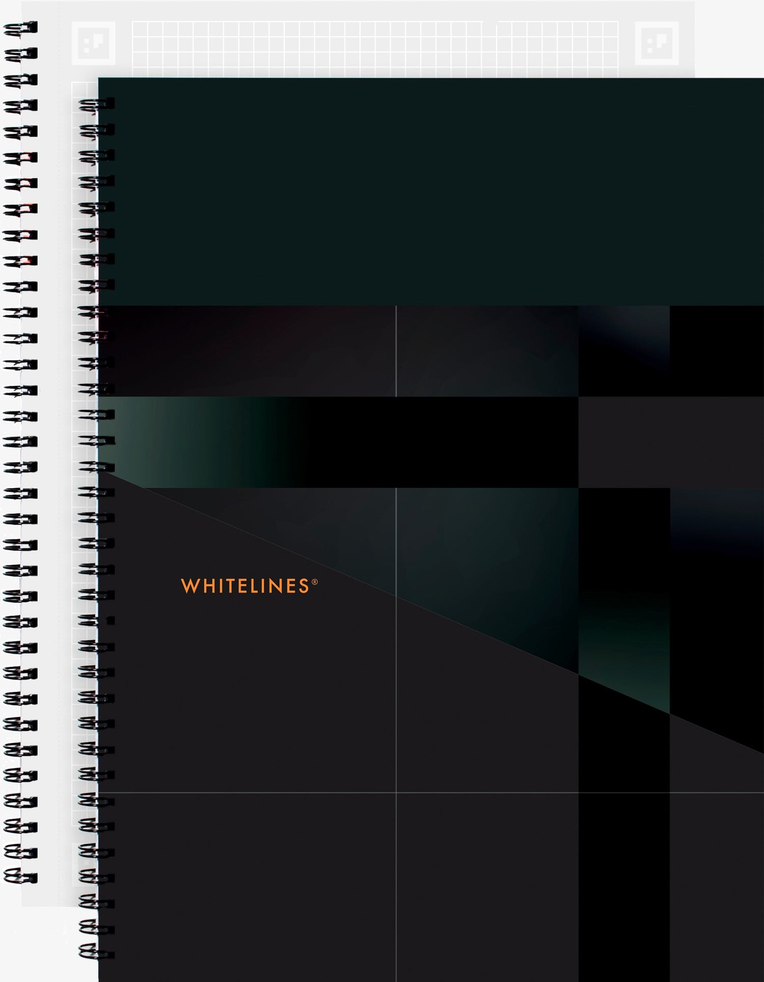 Whitelines Night Revelation notebook with dark cover.