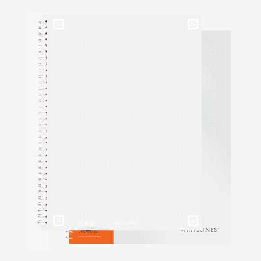 Whitelines Revelations A4 Dotted Notebook perfect for writing, sketching, journaling, drawing, working and studying effectively