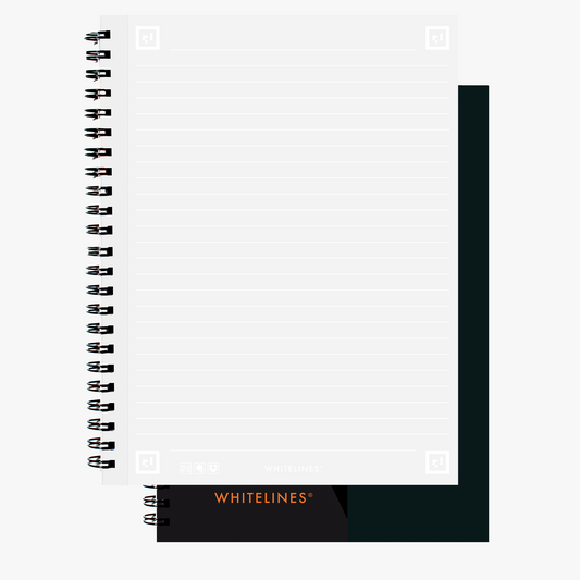 The white lines with lined lineature perfect for writing, journaling drawing.