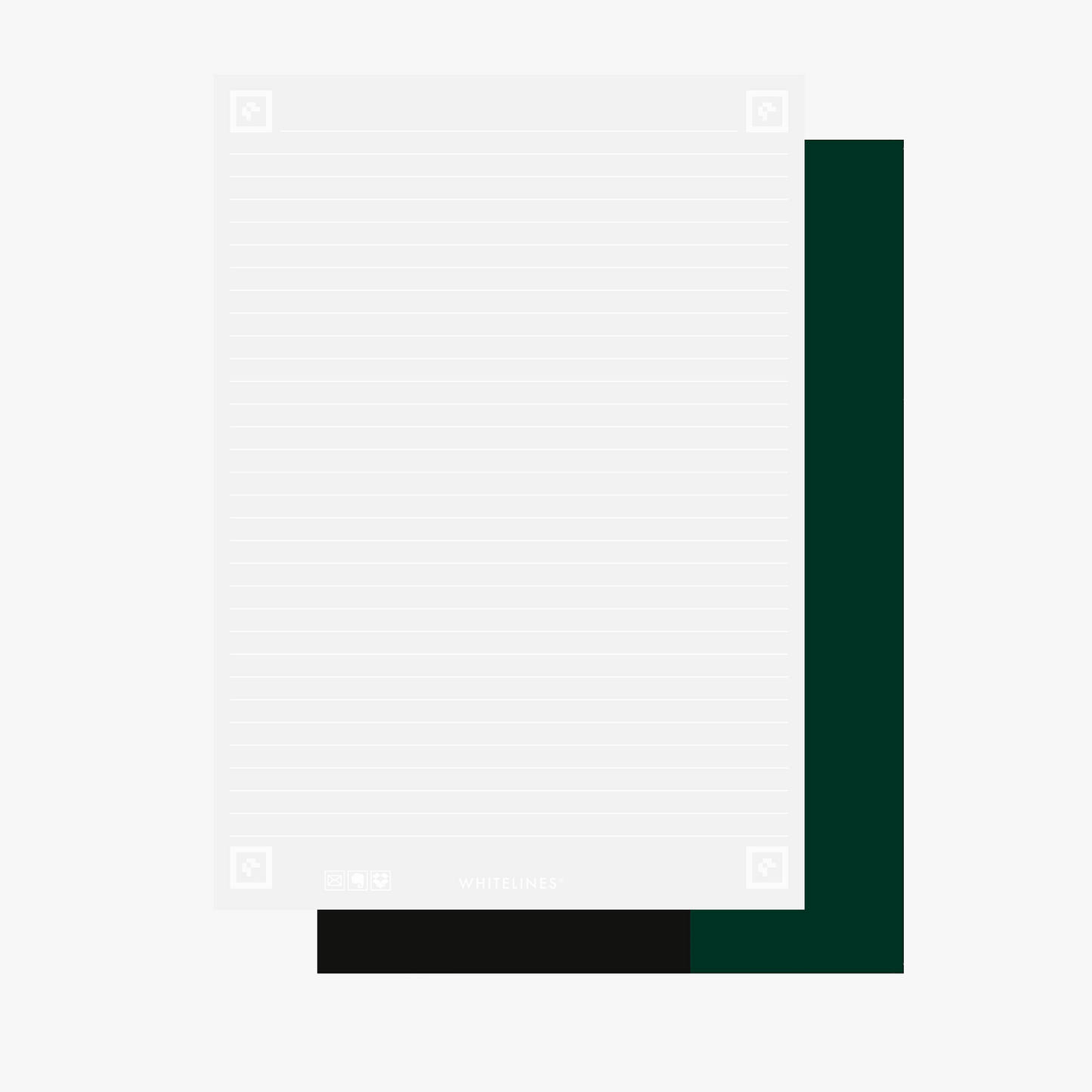 The white lines with lined lineature perfect for writing, journaling drawing.