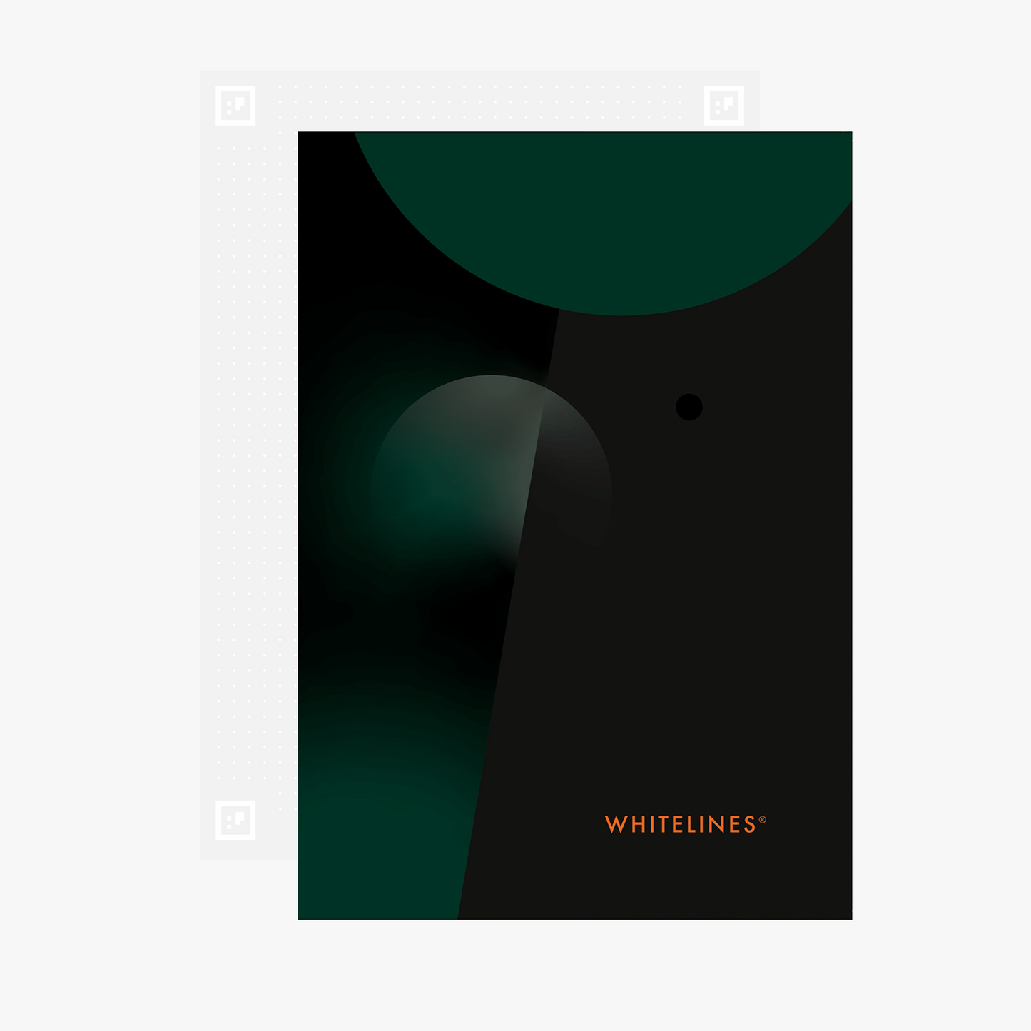 Whitelines dotted B5 notebook with a dark cover.