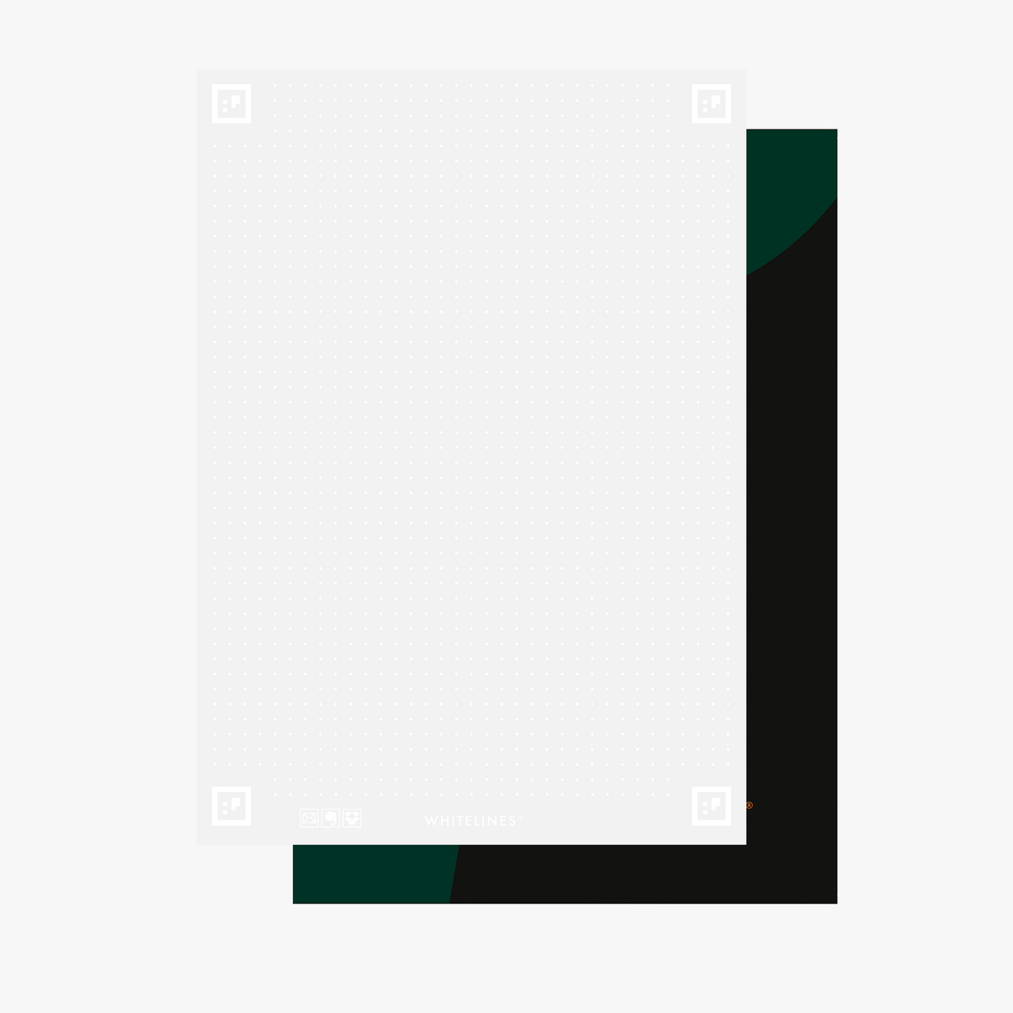 The white lines with dots, perfect for writing or drawing.