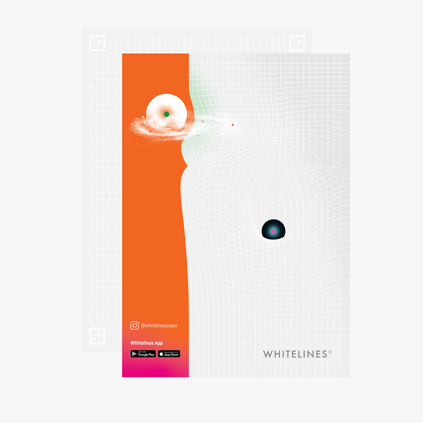 Whitelines Revelations B5 Graphed/Squared Notebook perfect for writing, sketching, journaling, drawing, working and studying effectively