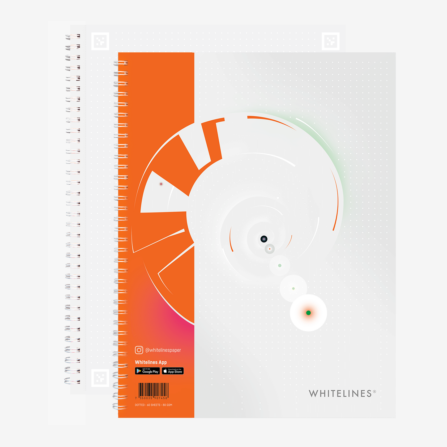 Whitelines Revelations A4 Dotted Notebook perfect for writing, sketching, journaling, drawing, working and studying effectively