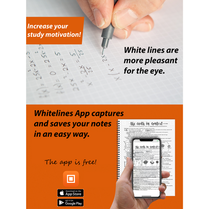 Use the Whitelines App together with Whitelines notebook to integrate your notes with the digital world.