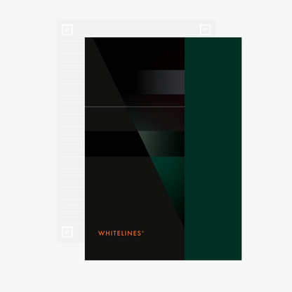 Whitelines lined B5 notebook with a dark cover.