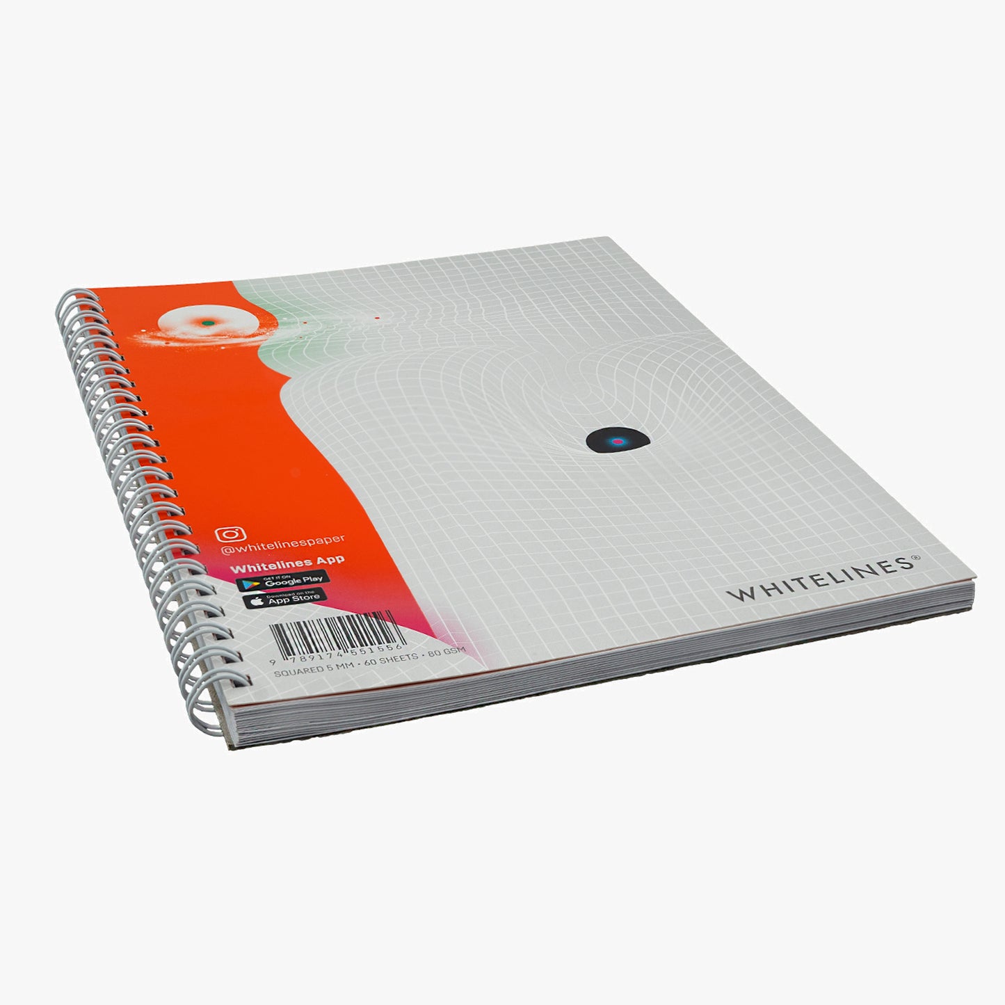 Whitelines Revelations A5 Graphed/Squared Notebook perfect for writing, sketching, journaling, drawing, working and studying effectively